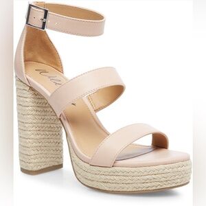 Wild Pair Women's Nude Platform Sandals Sz 9.5 Color Blush new in box